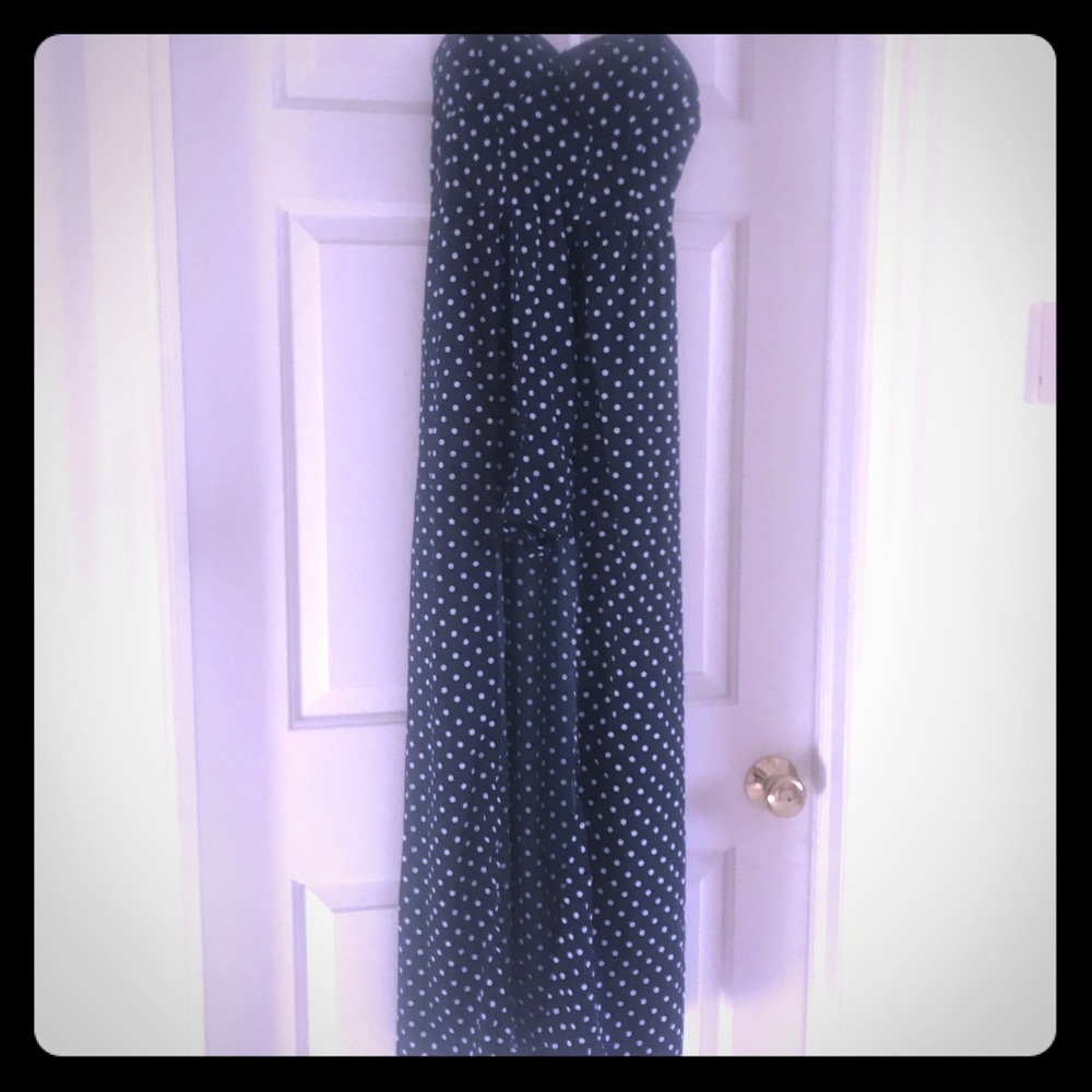 Polka Dot High-Low Asymmetrical Jumpsuit
